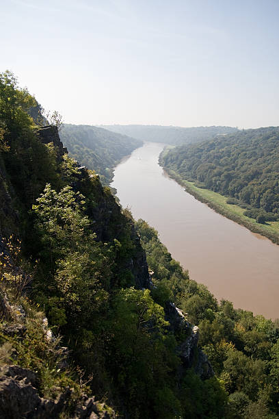 River Wye during a sunny day stock photo