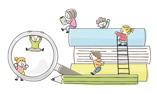 Vector illustration of Image illustration of children's study and education.