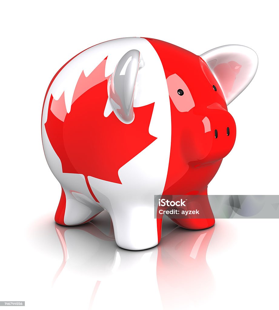 Sparschwein -Canada (isoliert - Lizenzfrei Kanada Stock-Foto