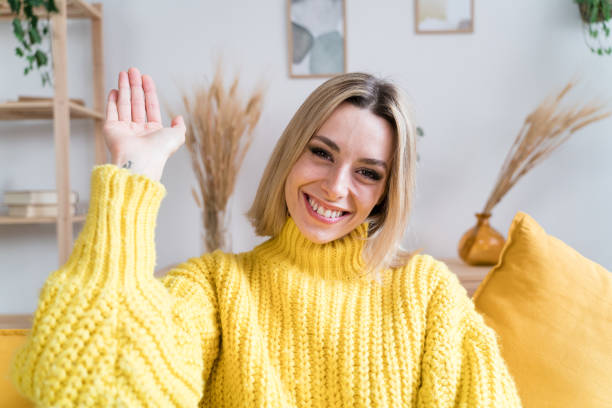 istock Happy woman having a videocall 1467447598