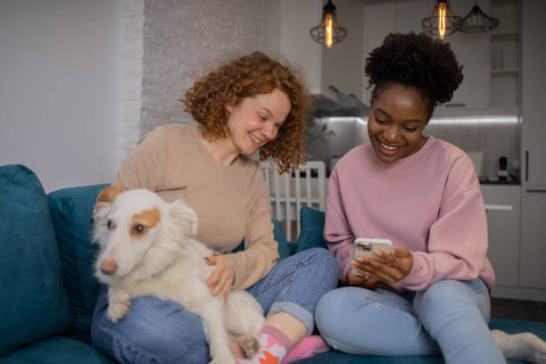 istock Happy two friends are spending time together at home. 1467449652
