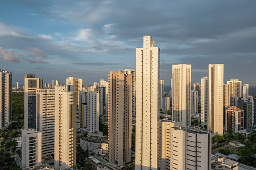 Recife, Pernambuco, Brazil:View from Boa Viagem residential district.