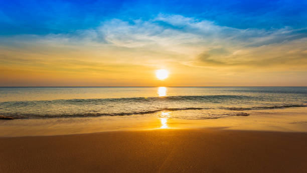 istock Beautiful sunset on the beach 1467460729