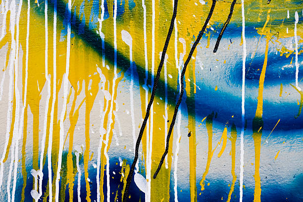 istock Urban Graffiti, Yellow, Blue And White. 146746232