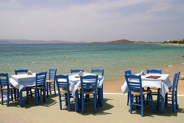 istock Greek tavern by the sea 146746457