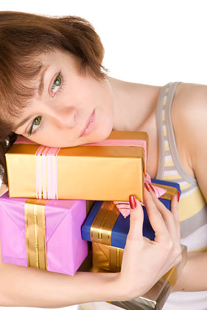istock Sad girl with gifts 146746511