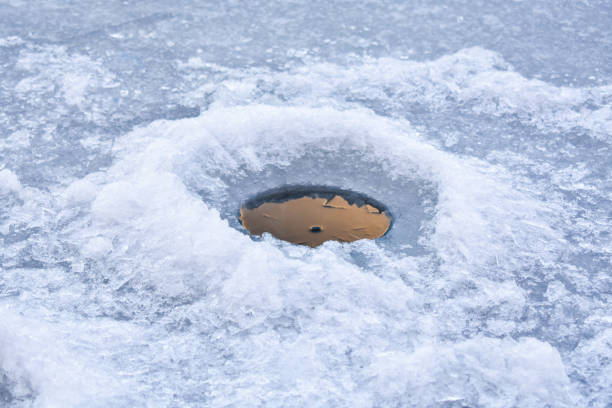 Ice Fishing Hole Midwest - Nebraska