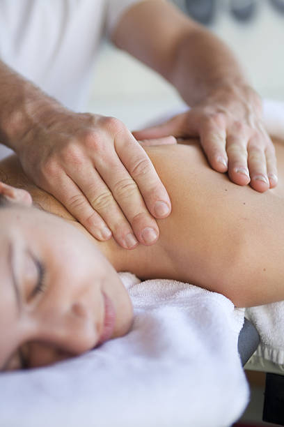 istock Woman getting a massage. Shallow depth of field. 146747069