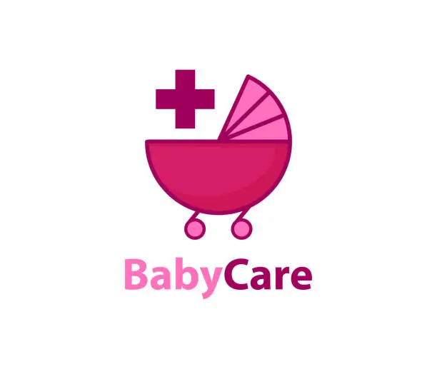 Vector illustration of Baby care sign design