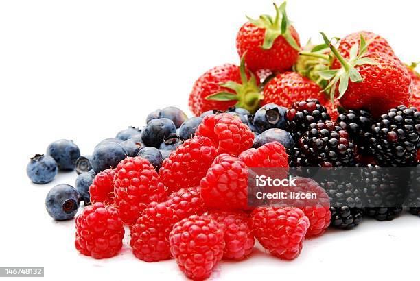 Summer Berries Stock Photo - Download Image Now - Berry Fruit, Blackberry - Fruit, Blueberry