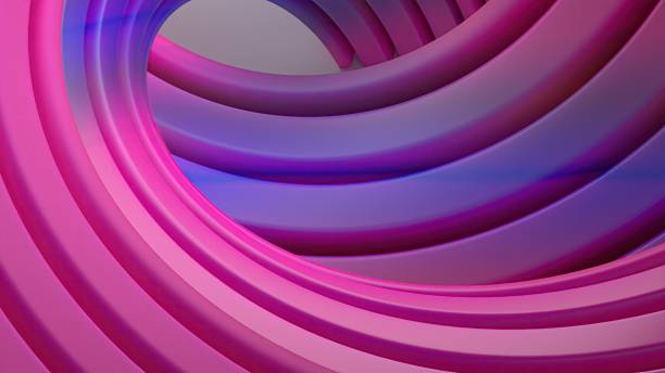 istock Pink and purple spiral organic curve Abstract, dramatic, modern, luxury, luxury 3D rendering graphic design element background material 1467481848