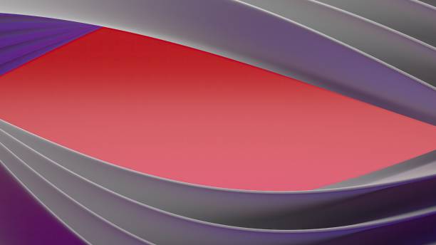 istock Red, white, and purple organic wave-like curve Abstract, dramatic, modern, luxury, luxury 3D rendering graphic design element background material 1467481965
