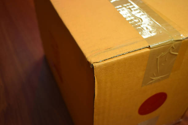 istock brown box packaging for shipping, paper texture 1467482137