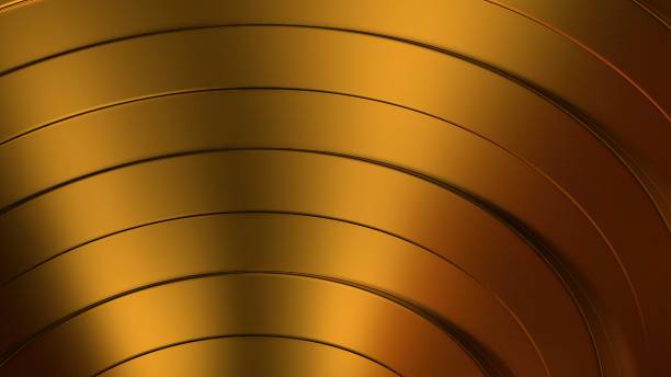 istock Gold disc uneven surface Abstract, dramatic, modern, luxury, high-end 3D rendering graphic design element background material 1467482490