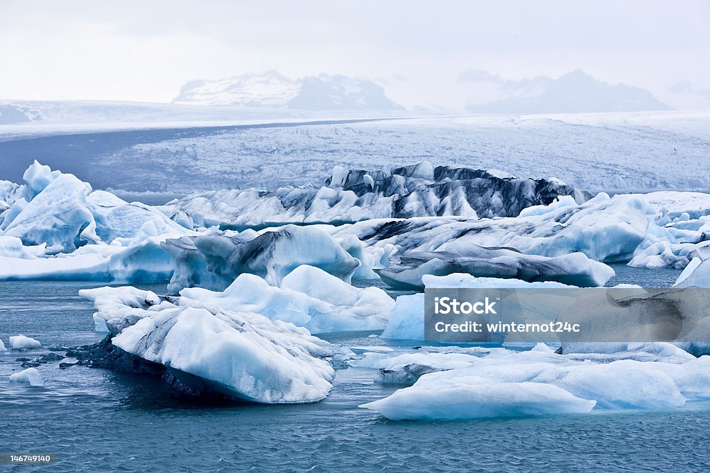 Icebergs Flutuante do Rio Iclands em para o ver. - Royalty-free Ao Ar Livre Foto de stock