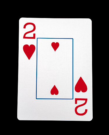 Playing cards, Royal Flush,  Isolated on white, Clipping Path