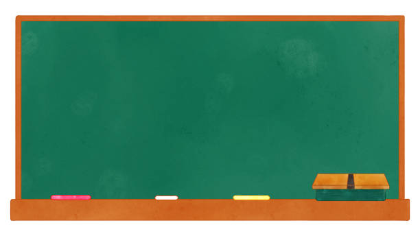 Blackboard with blackboard eraser and chalk Blackboard with blackboard eraser and chalk junior high stock illustrations