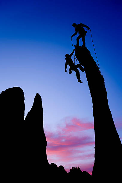 istock Team of climbers on the summit. 146750446