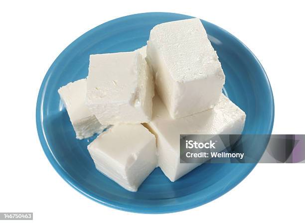 Queso Feta En Placa Foto de stock y más banco de imágenes de Alimento - Alimento, Azul, Bebida