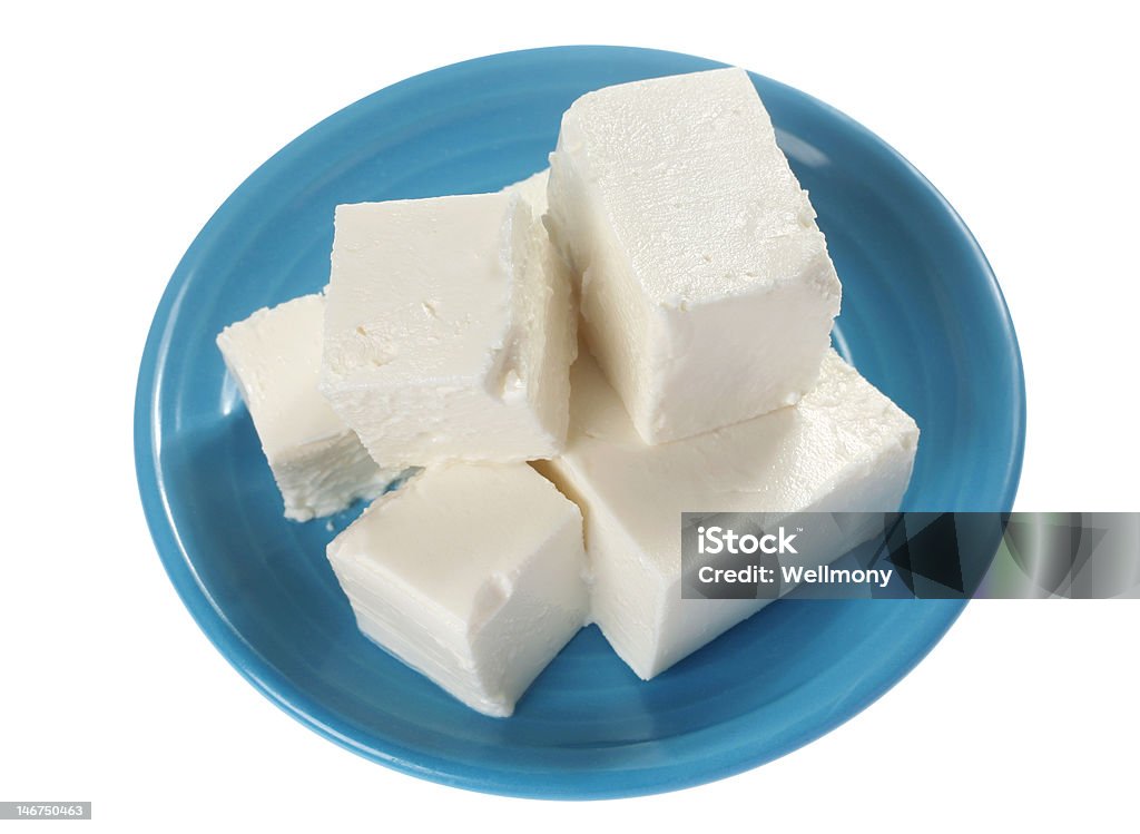 Feta su piatto - Foto stock royalty-free di Bianco