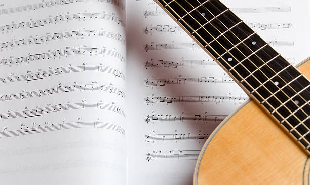 istock Guitar and Sheet Music 146750502