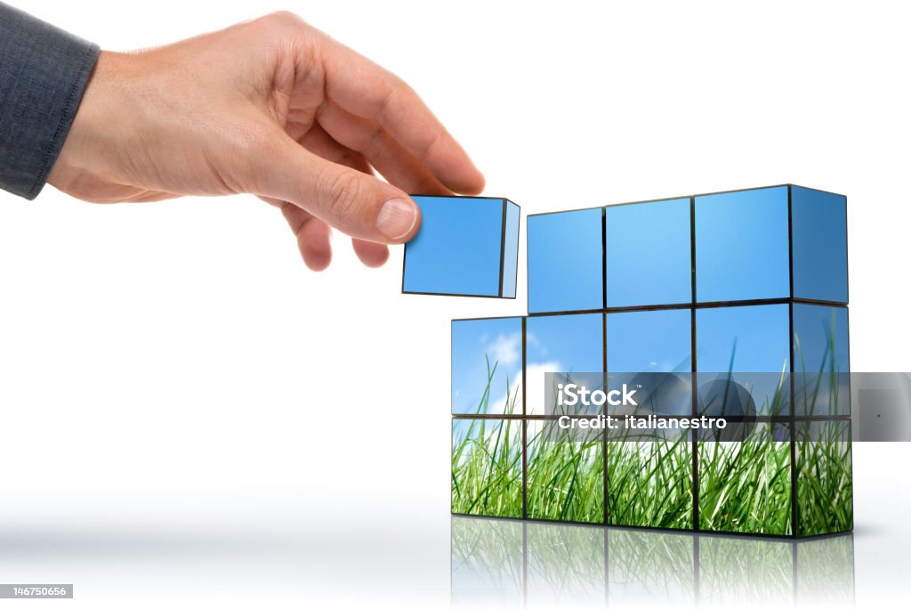 El desarrollo sostenible - Foto de stock de Cubo de Rubik libre de derechos