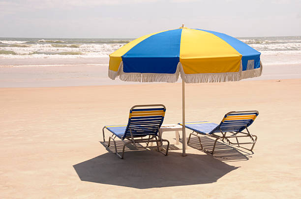 istock Umbrella and Lounge Chair on Daytona Beach 146750998