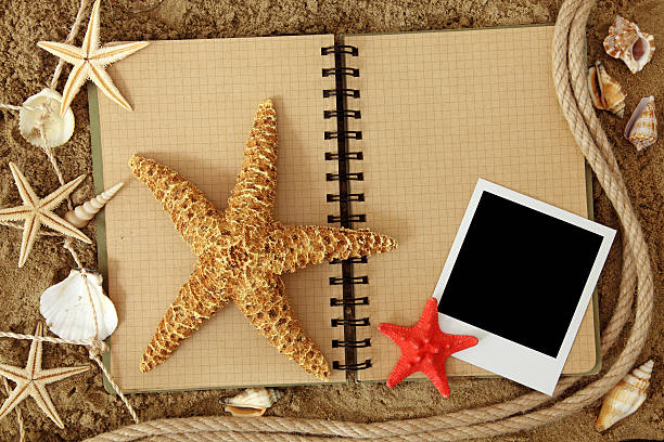 istock Exercise book and sea stars 146751917