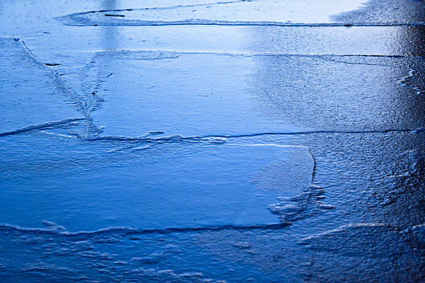 Frozen ice floes stock photo
