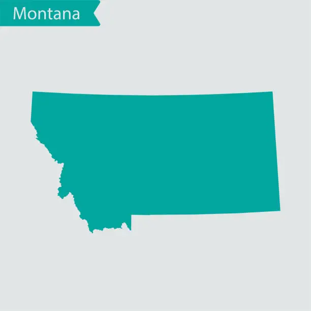 Vector illustration of Montana map