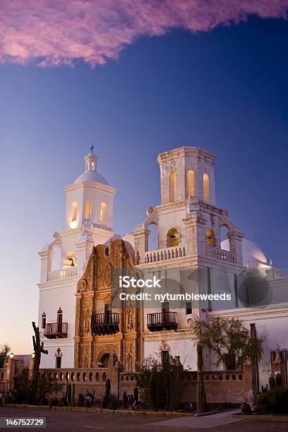 Beautiful View Of The San Xavier Mission Stock Photo - Download Image Now - Tucson, Arizona, Mission San Xavier Del Bac