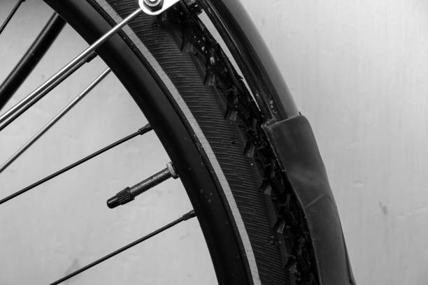 istock Bicycle wheel and valve. Valve types Presta And Schrader. 1467533833