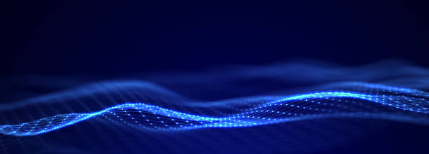 istock Digital landscape with dots and lines. Cyberspace grid. Background concept for your design. 3d 1467534342