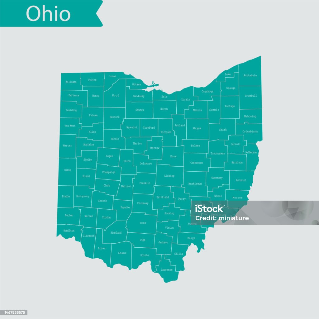 Ohio Map Stock Illustration - Download Image Now - Map, Ohio, Abstract ...