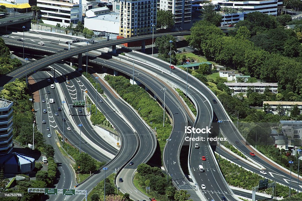 Auckland Road Network Auckland Road Network/highway - complex road layout Auckland Stock Photo