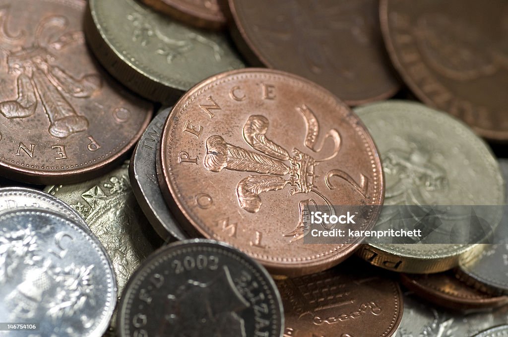 영국 동전 - 로열티 프리 0명 스톡 사진