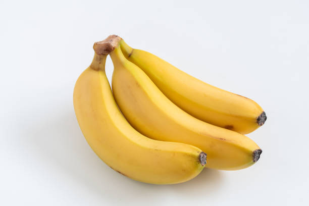 banana - banana portion chopped fruit foto e immagini stock