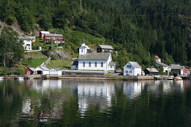 istock Church in Norway Village 146754810