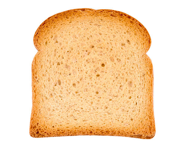 istock Piece of toast isolated on white 146755077
