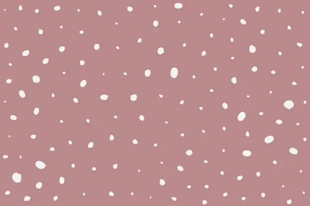 Vector illustration of randomly dotted dusky pink background