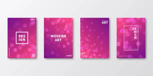 Vector illustration of Brochure template layout, Pink cover design, business annual report, flyer, magazine