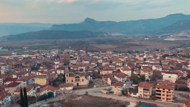 Overview of a small town in Turkey