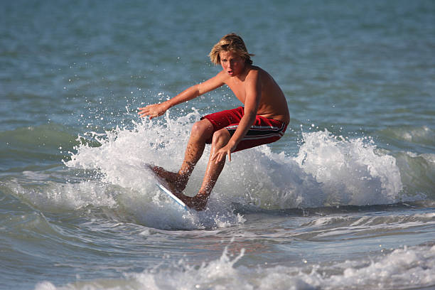 Skimboarding stock photo