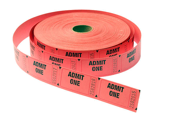 Roll of Admission Tickets stock photo