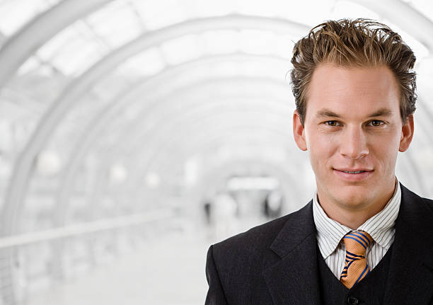 istock Happy businessman smiling 146755917