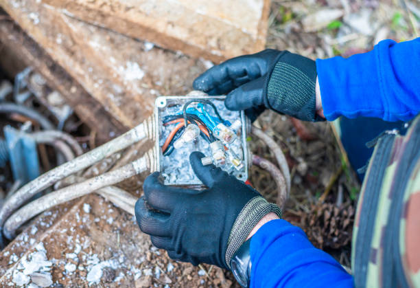 Repair Work On An External Lighting Electrical System To An Underground Repair Work On An External Lighting Electrical System To An Underground Junction Box The 