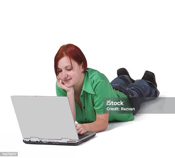 Teenager With A Laptop Stock Photo - Download Image Now - 20-29 Years, Adult, Adult Student