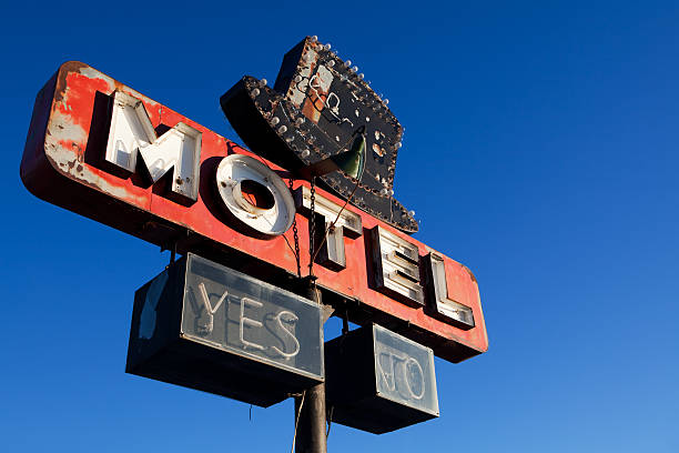 istock retro motel sign blue sky 146756324