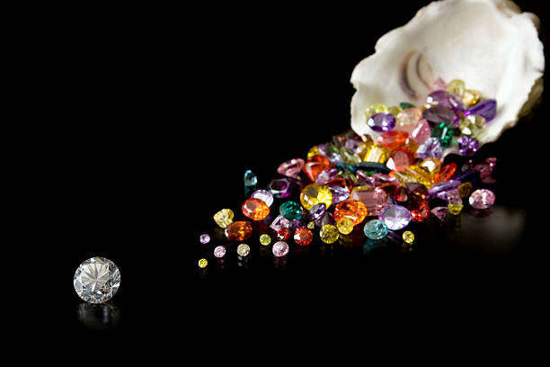 Large Diamond And Gems From Oyster