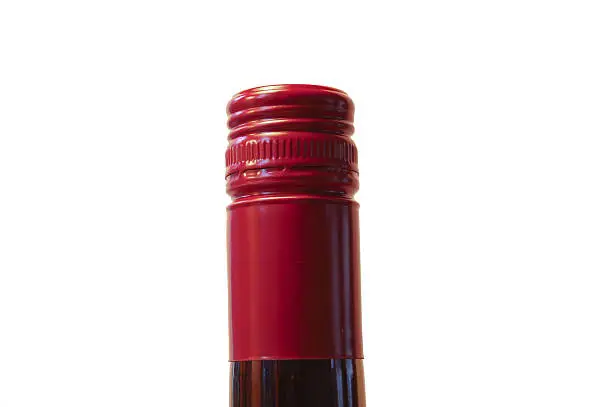 Modern screwcap on redwine bottle. Substitute for cork.